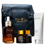 SET CADOU: PURIFY & RESTORE, Caviar & Bakuchiol Serum, Eye cream și Sebum Control Mask - INA M by Oana Roman