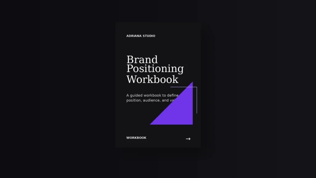 Brand Positioning Workbook free resource cover