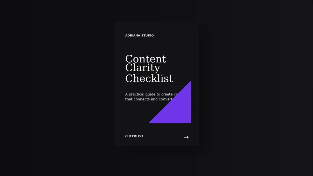 Content Clarity Checklist free resource cover