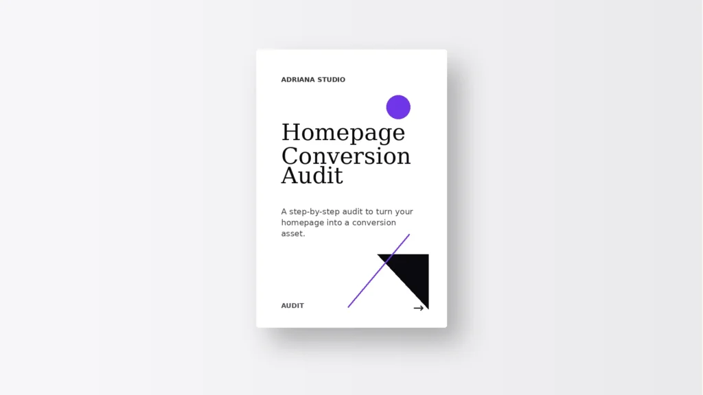 Homepage Conversion Audit free resource cover